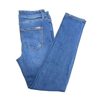 White House Black Market Mid Rise Distressed Skinny Jeans Womens Sz 4‎